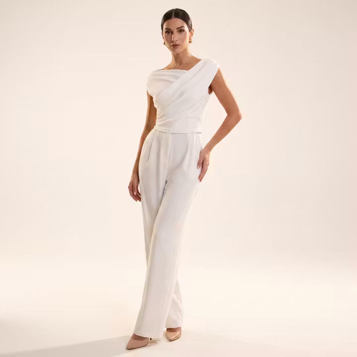Celeste Gedrapeerde Top met Kruisdetail