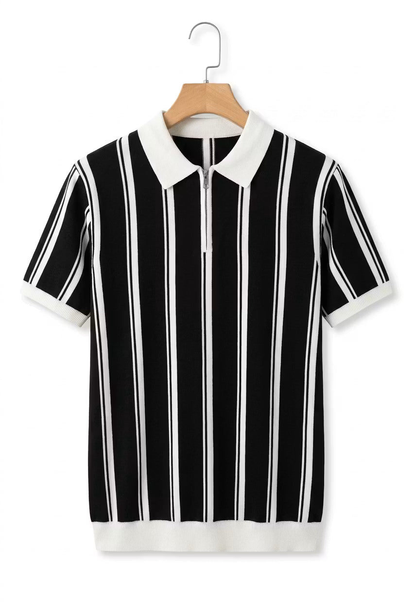 Kingsley Zip Stripe Polo