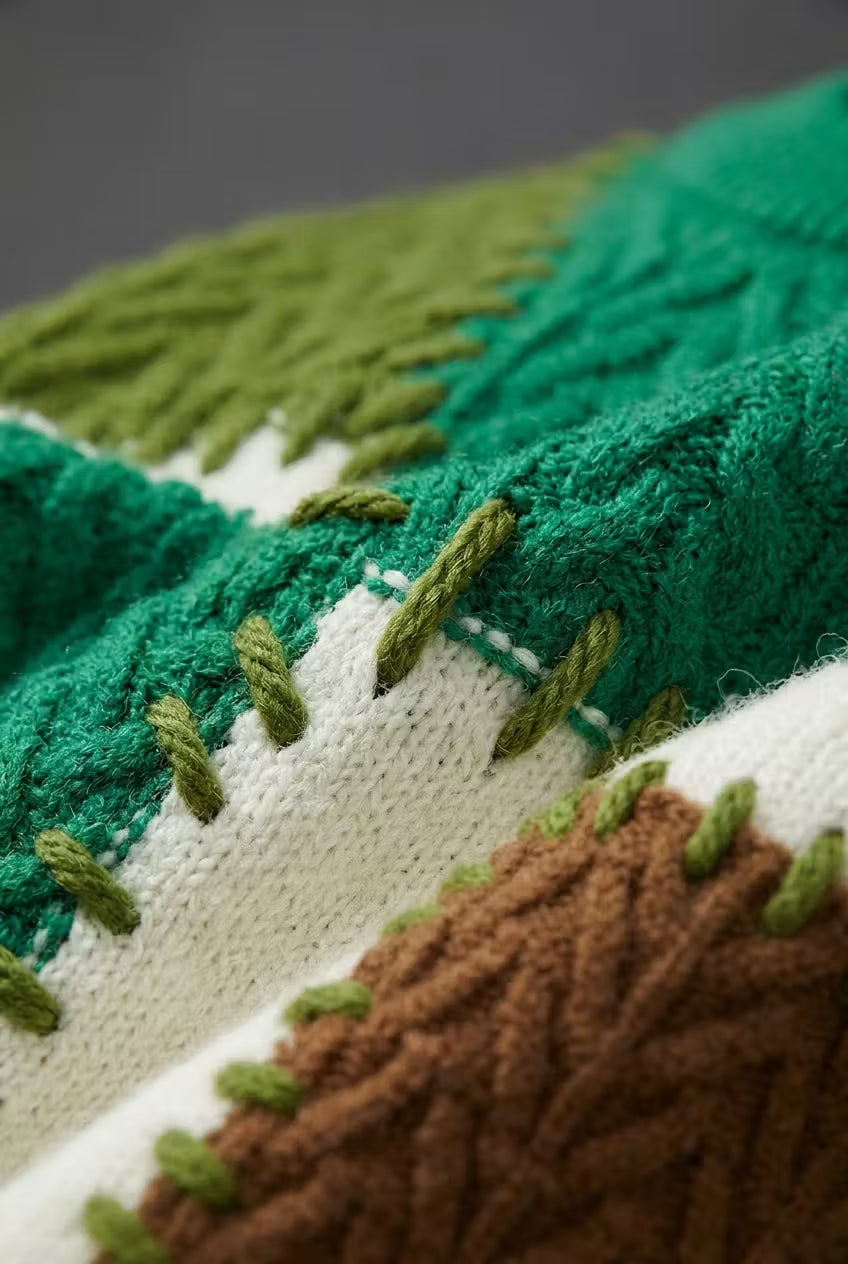 Evergrove Patchwork Knit Sweater