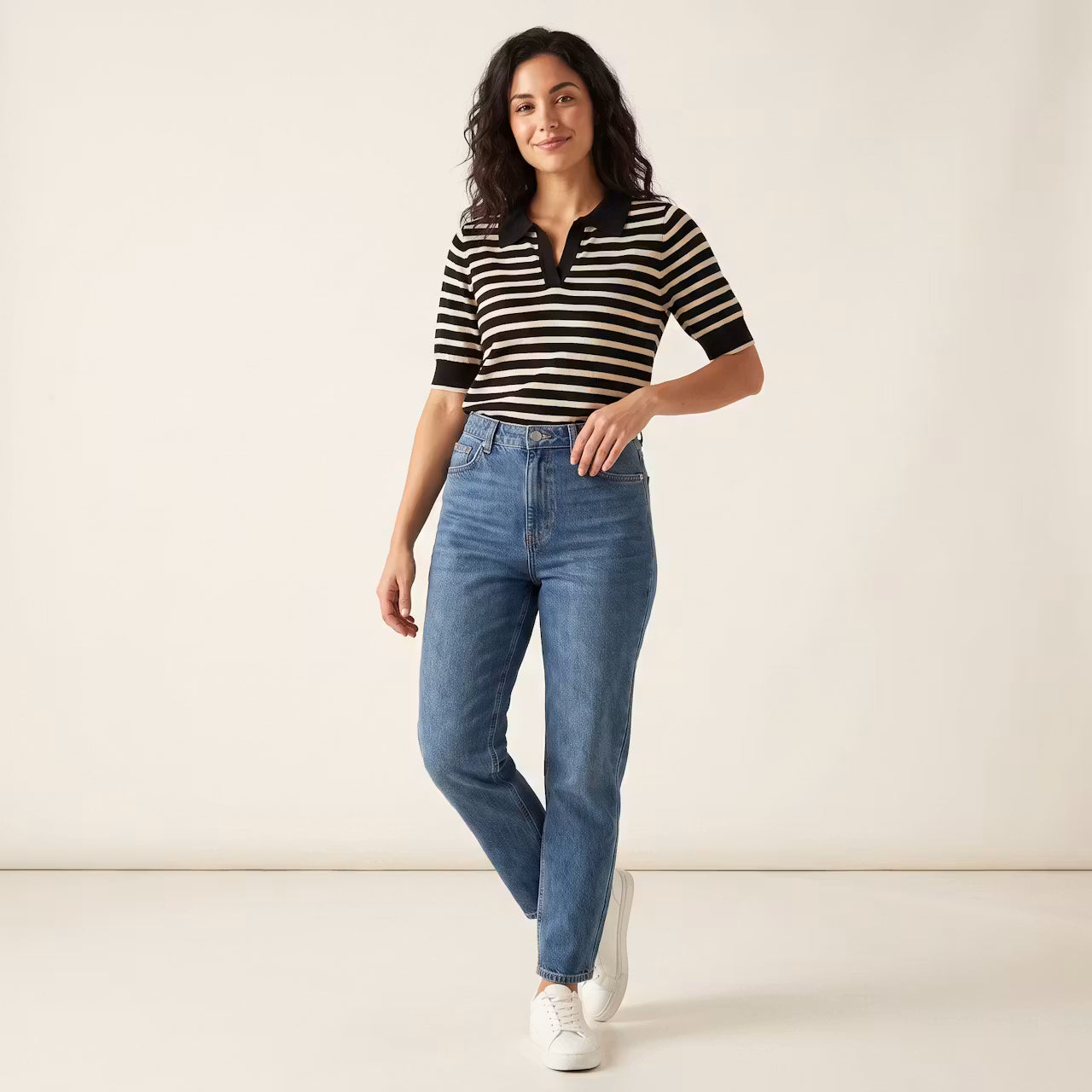 Lotte Gestreepte Polotop