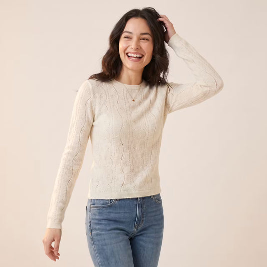 Alina Pointelle Gebreide Top