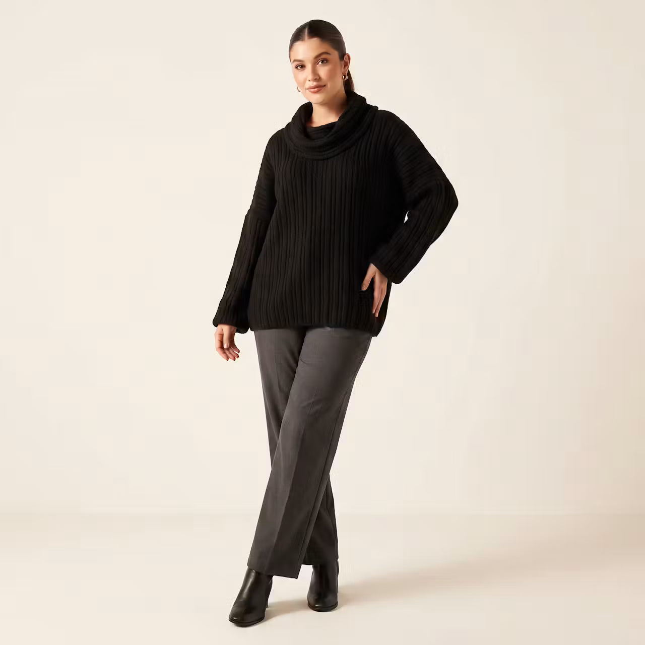 Amara Gebreide Off-Shoulder Trui
