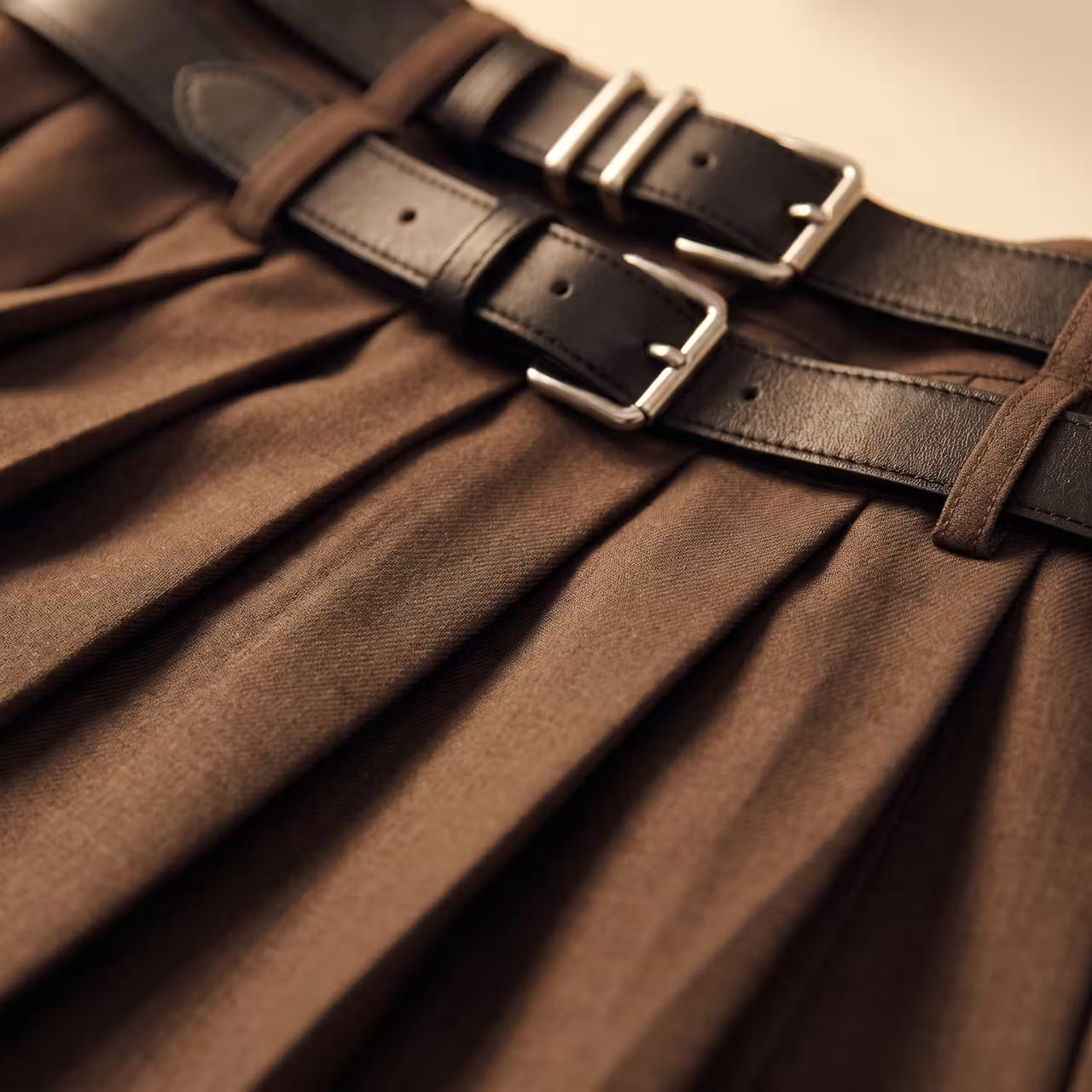 Maren Geplooide Midirok met Split