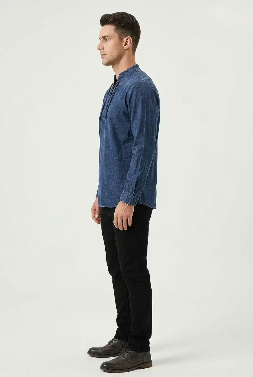 Harborline Lace-Up Henley Shirt