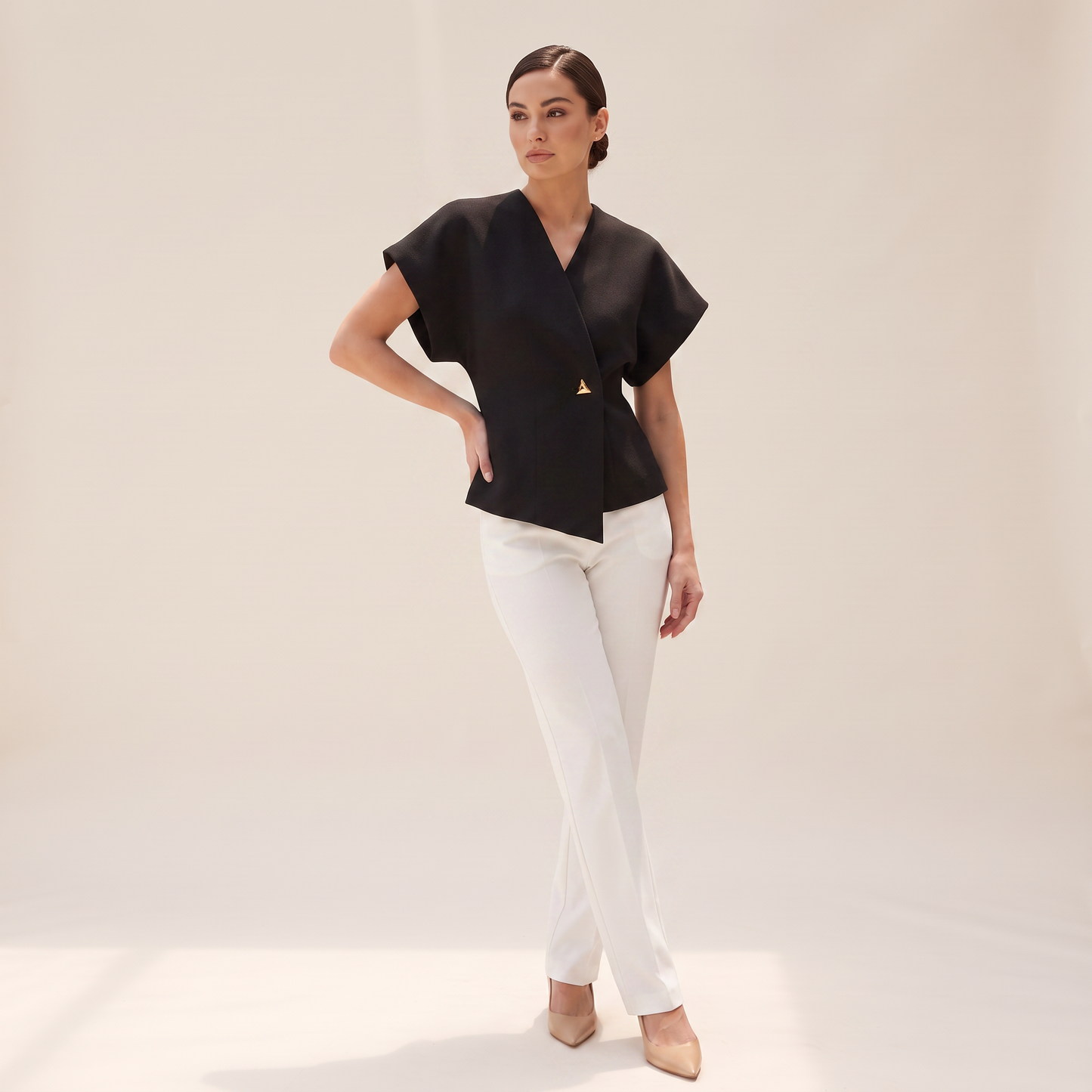 Sculpt Line vesttop met knoop