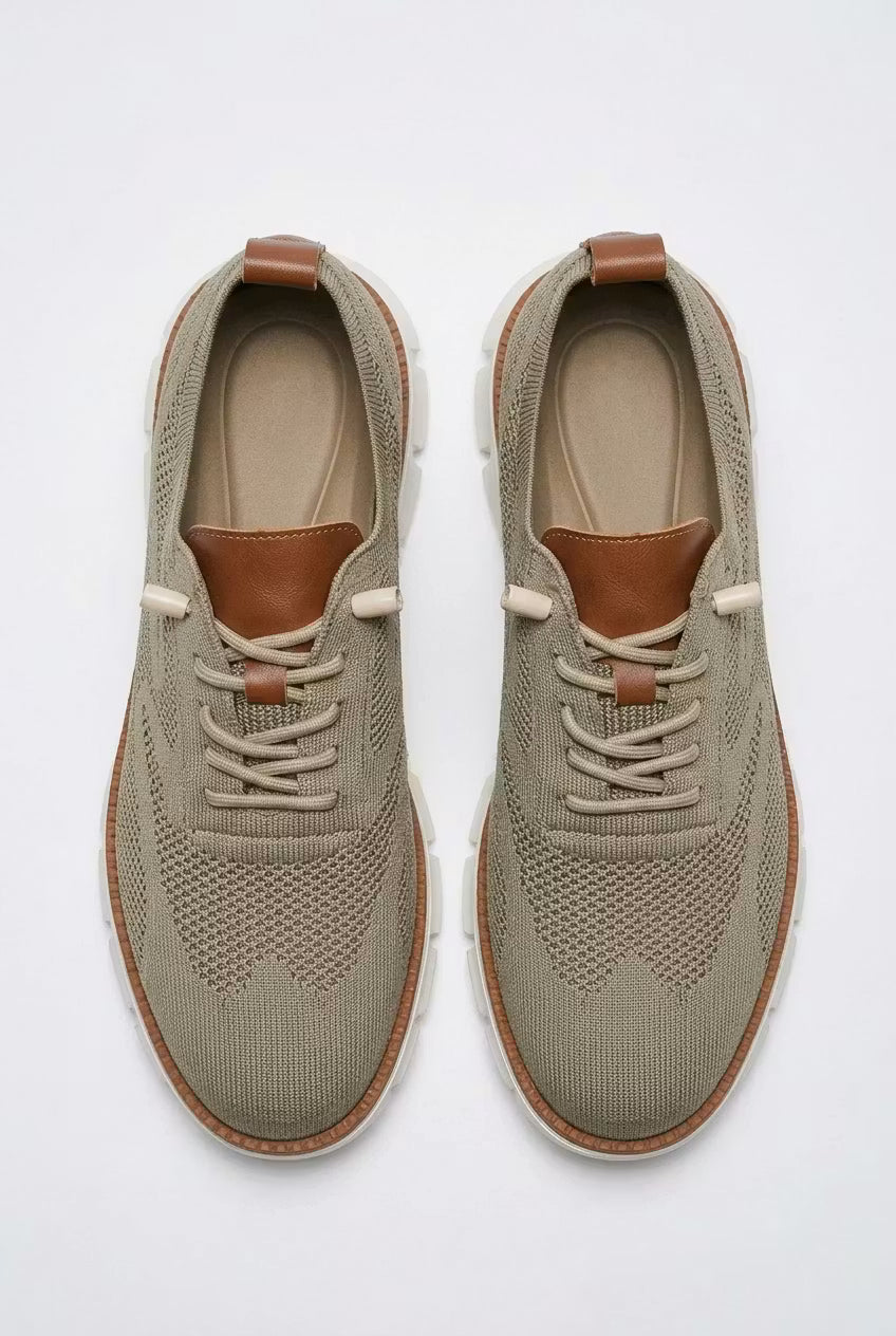 Men’s Knit Oxford-Style Mesh Sneaker