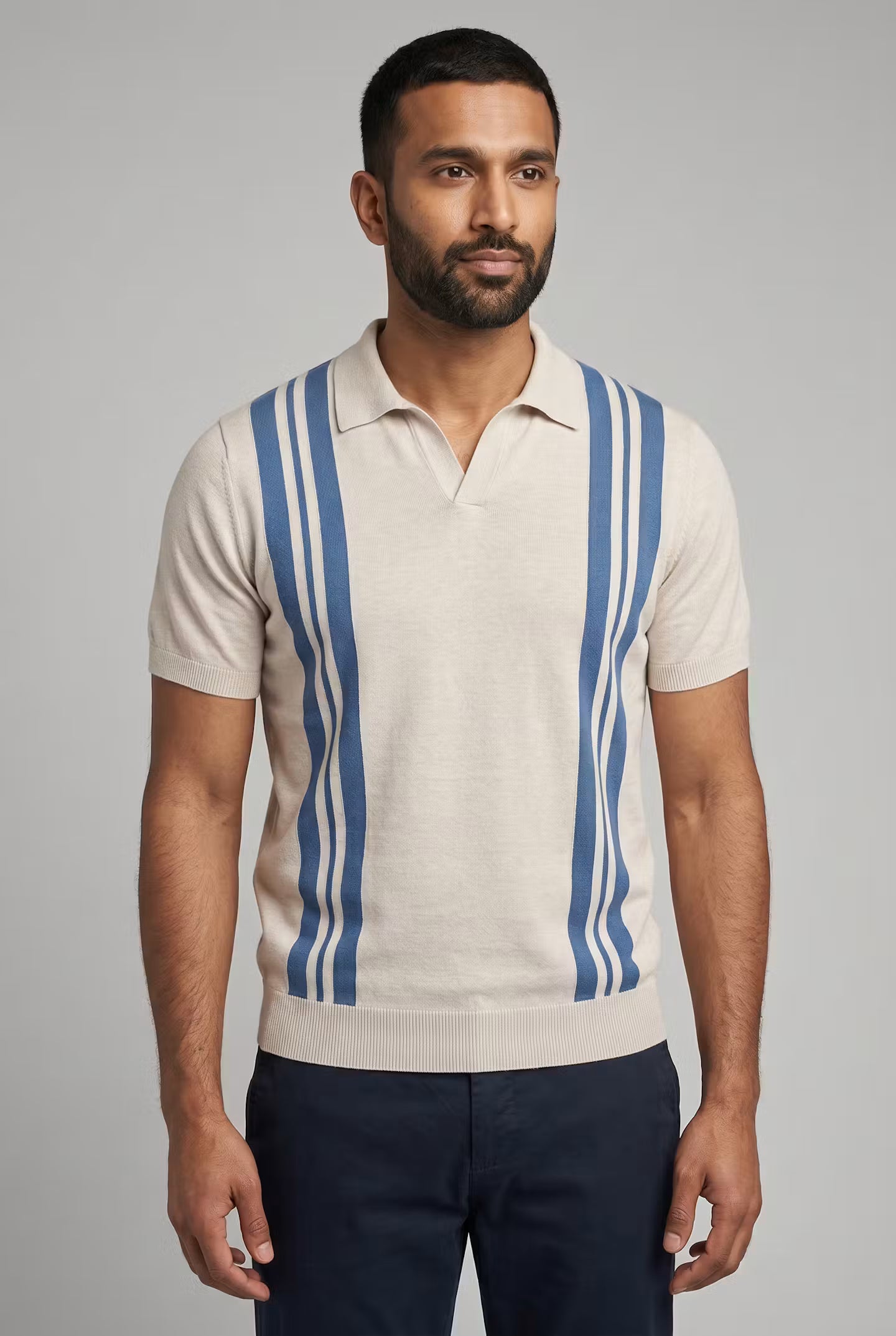 Ainsley Stripe Knit Polo