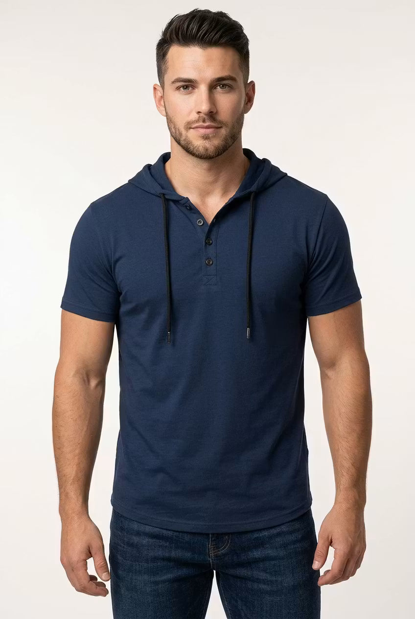 Crestline Hooded Henley Tee