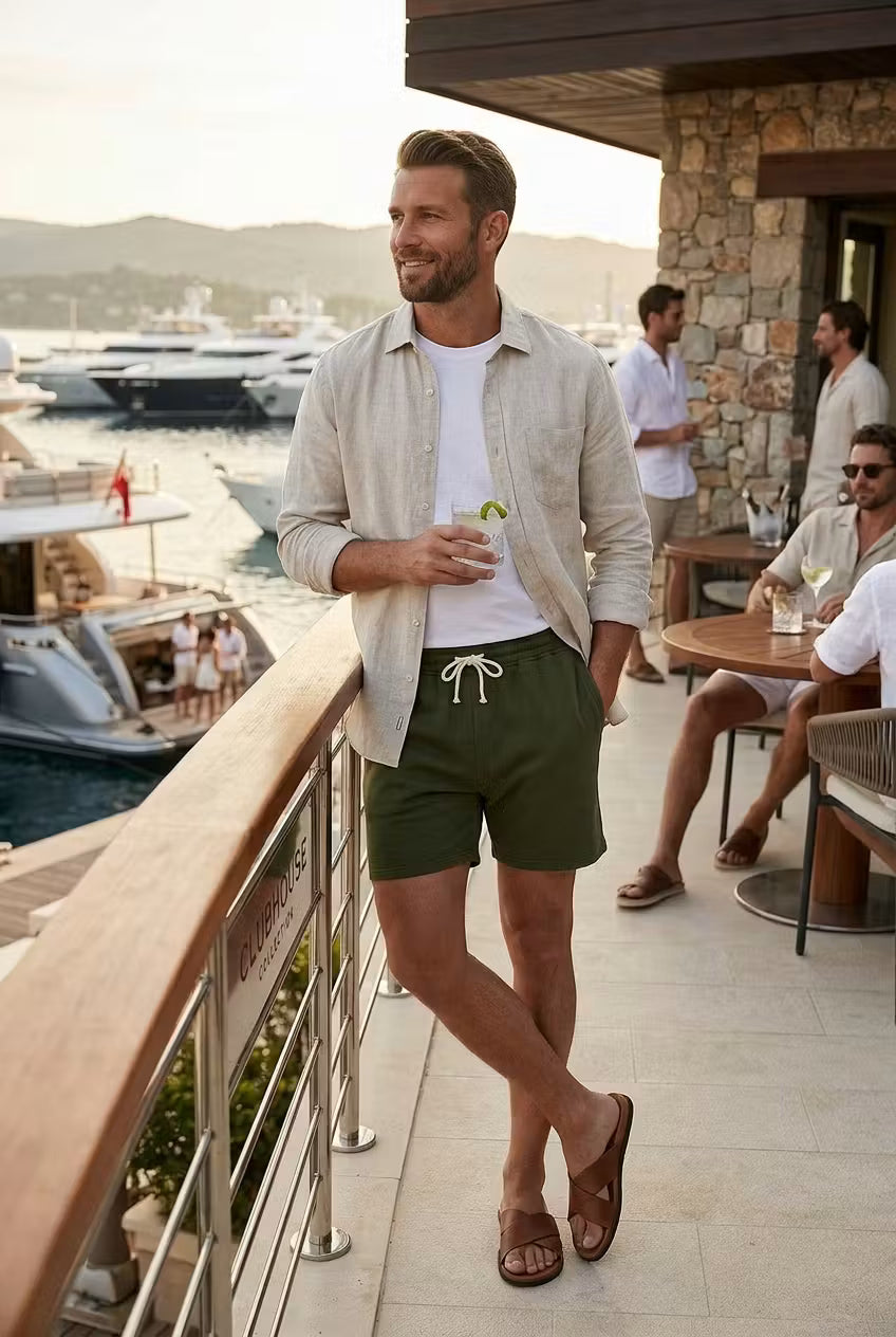 Harbour Olive Swim Shorts