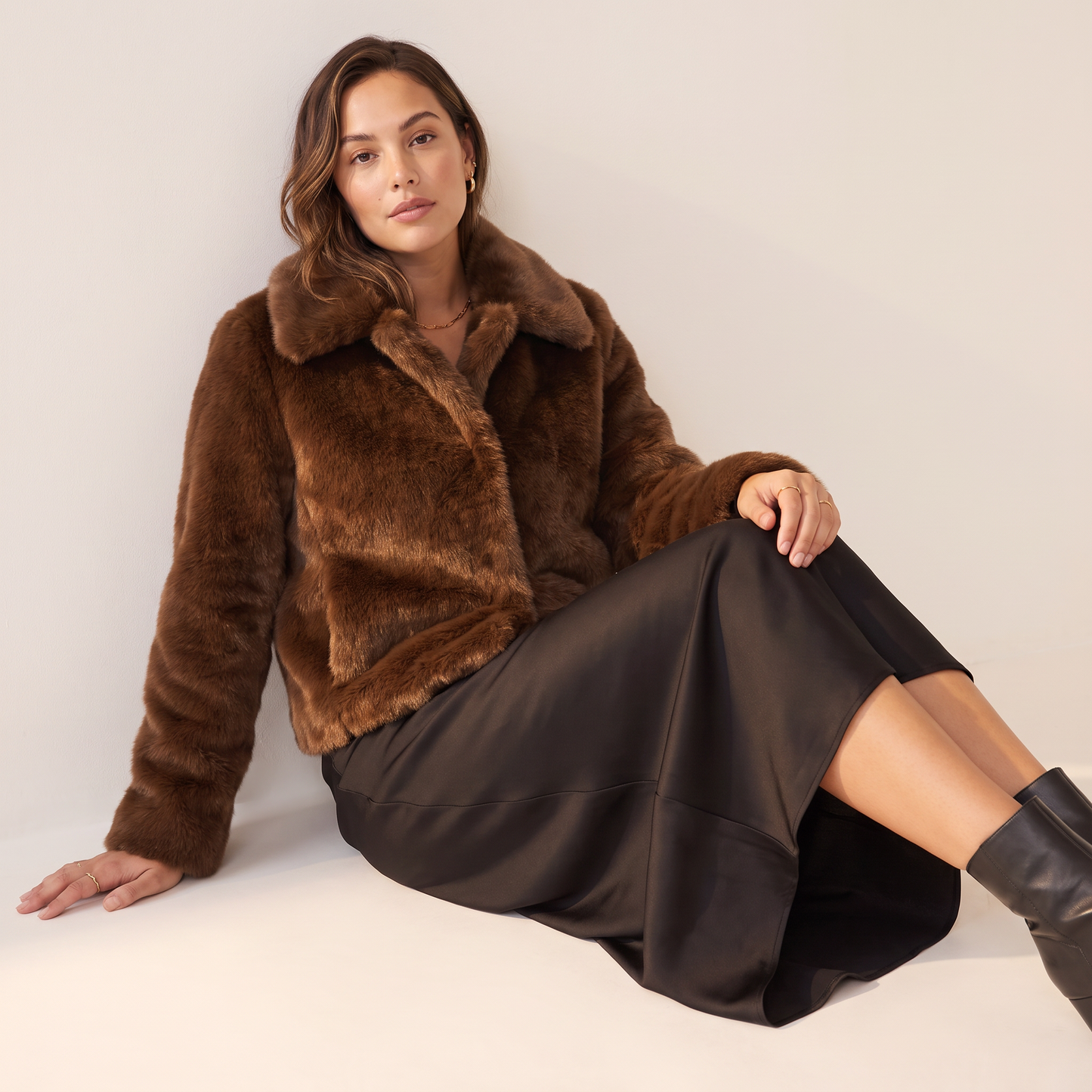 Briar bruine jas met structuur