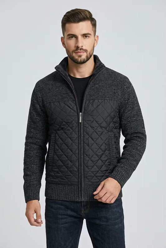 Northpoint Quilted Zip Cardigan