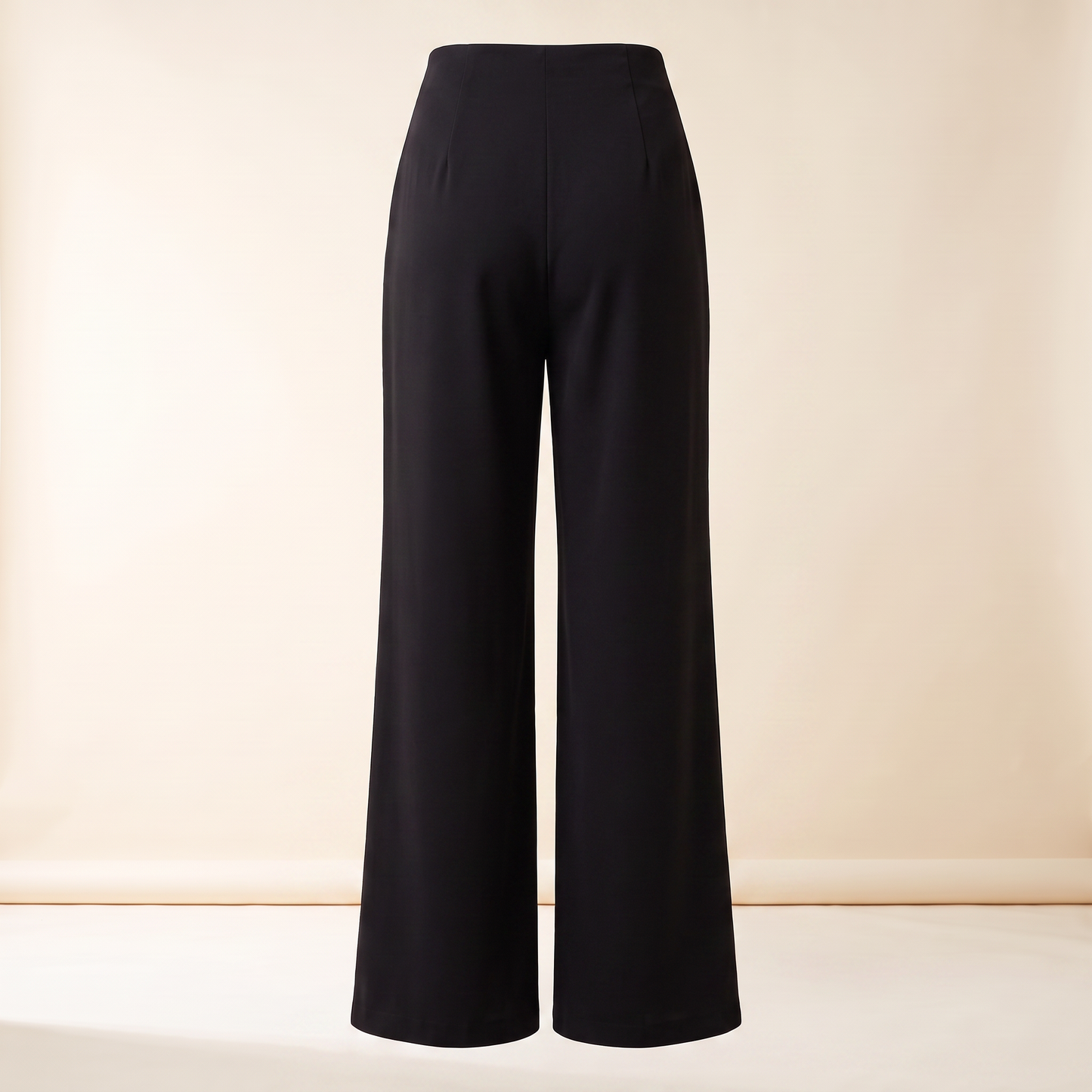 Vela-broek met drie knopen en wijde pijpen