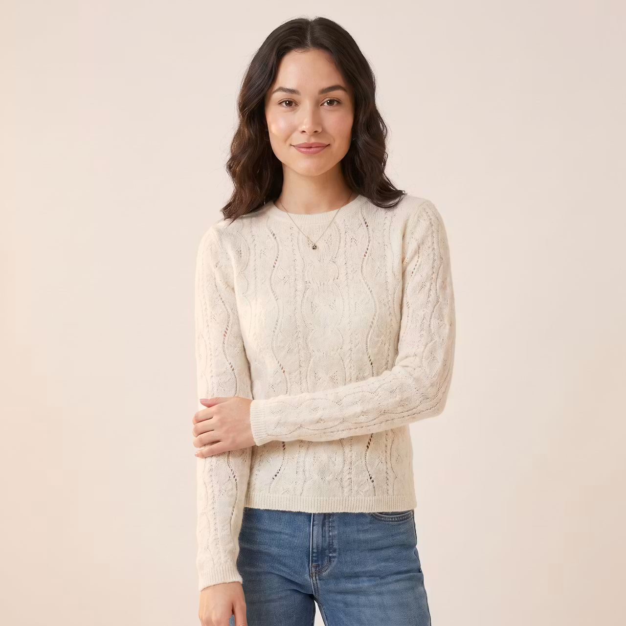 Alina Pointelle Gebreide Top