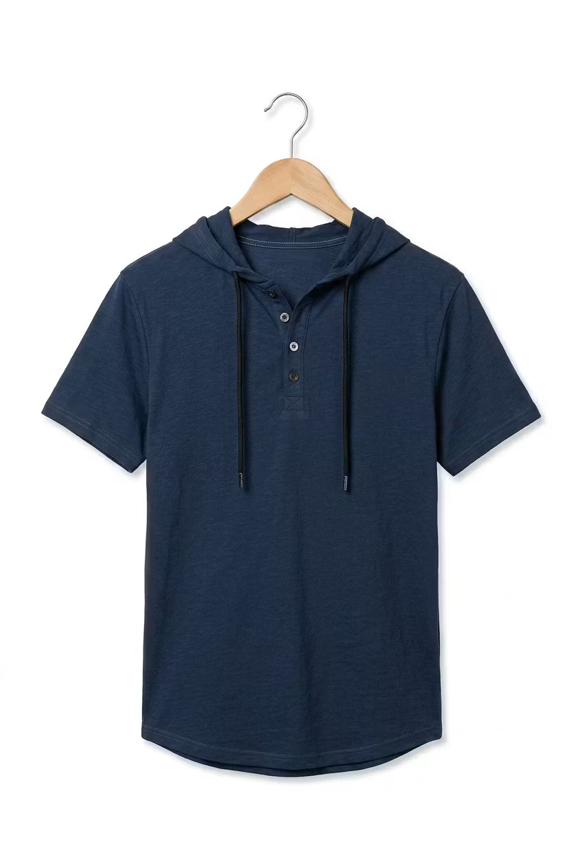 Crestline Hooded Henley Tee