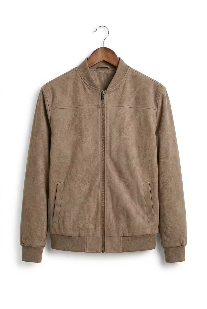 Hudson Suede Bomber Jacket