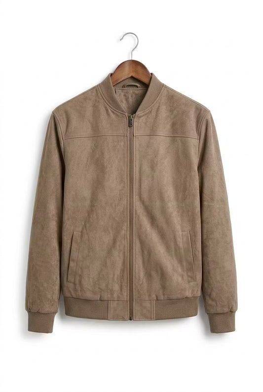 Hudson Suede Bomber Jacket