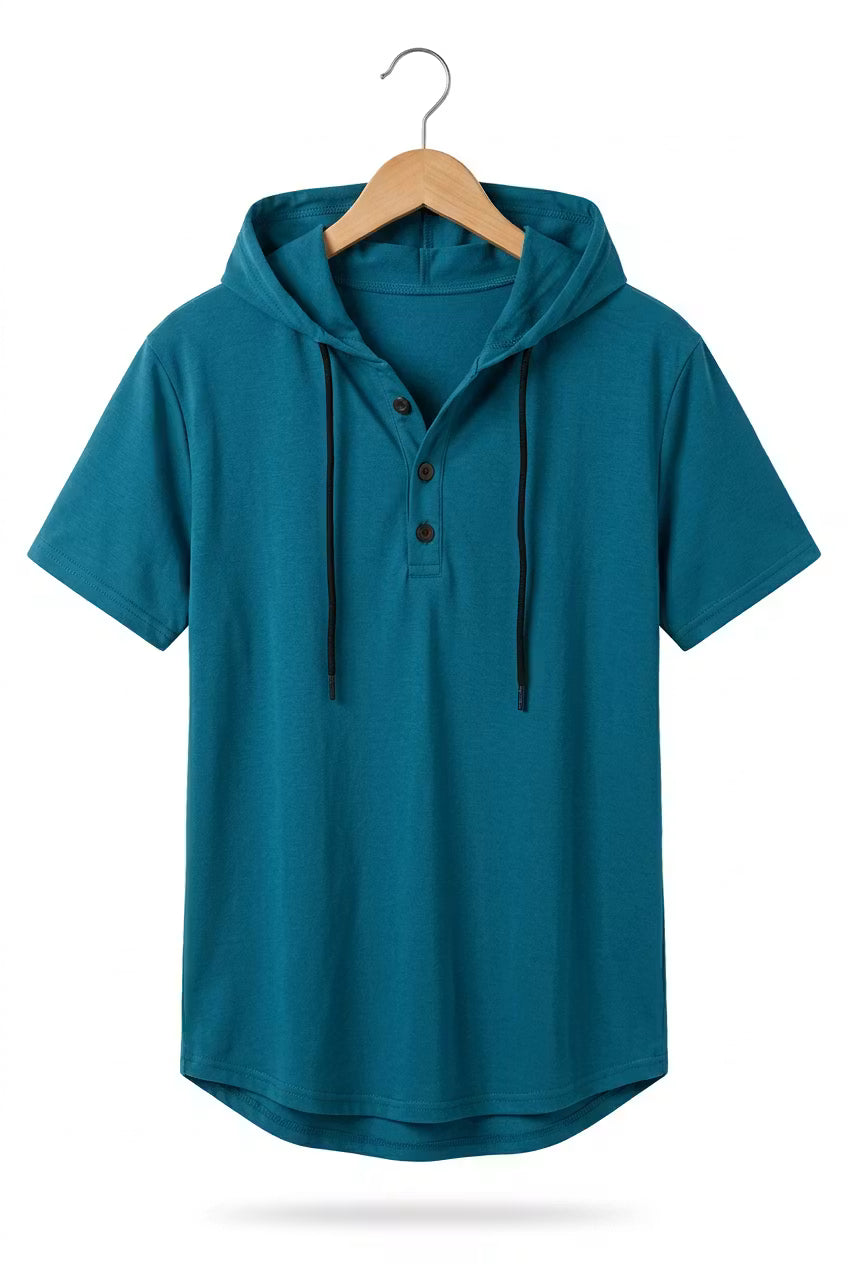 Crestline Hooded Henley Tee
