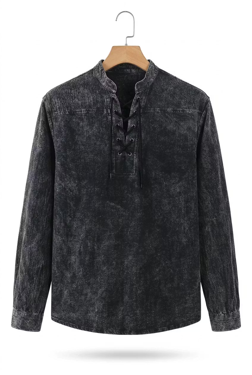 Harborline Lace-Up Henley Shirt
