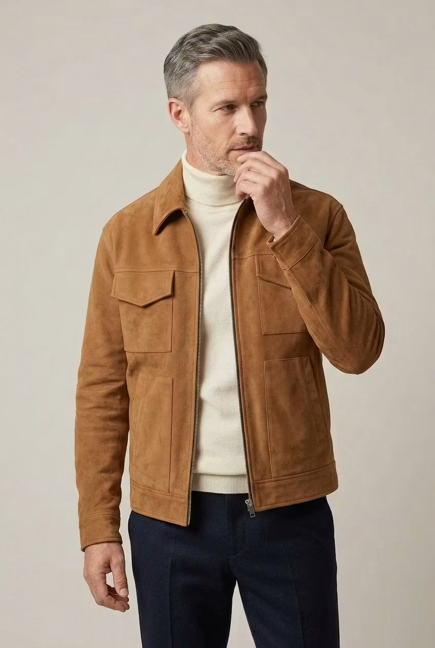 The Carrick Suede Utility Jacket