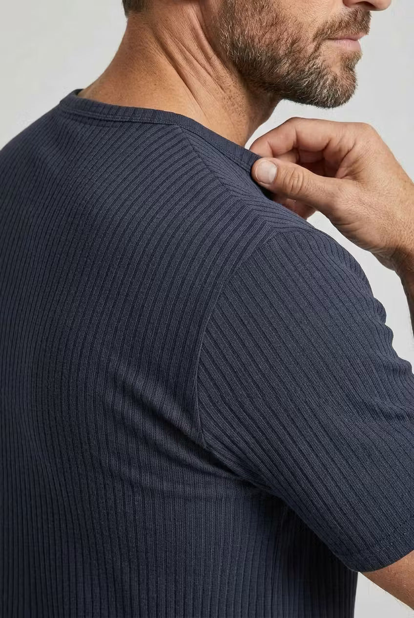 Camiseta henley canalé Sebastián