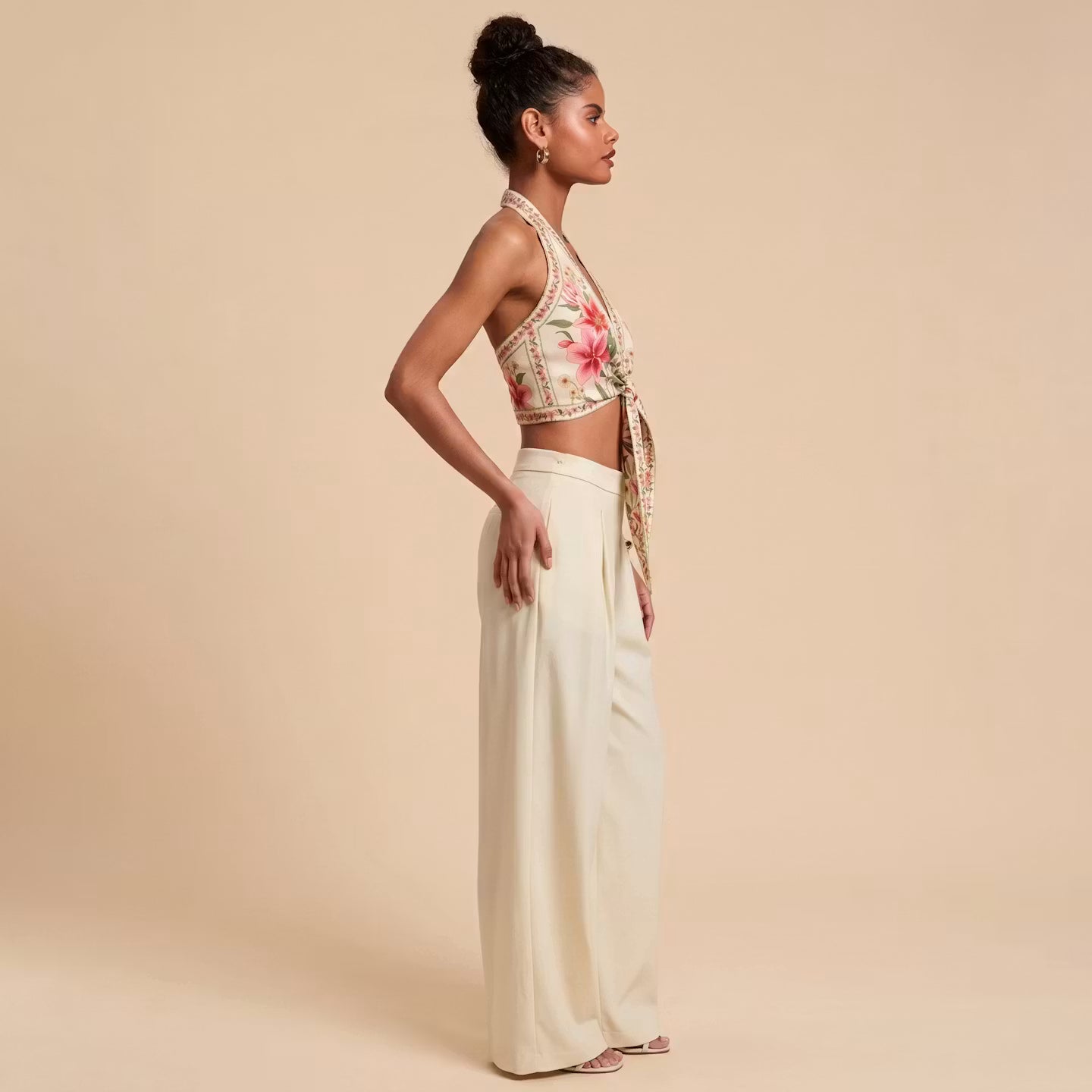 Fleur Tie Halter Top