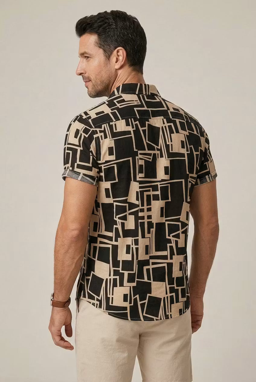 Monarch Geometric Camp Shirt