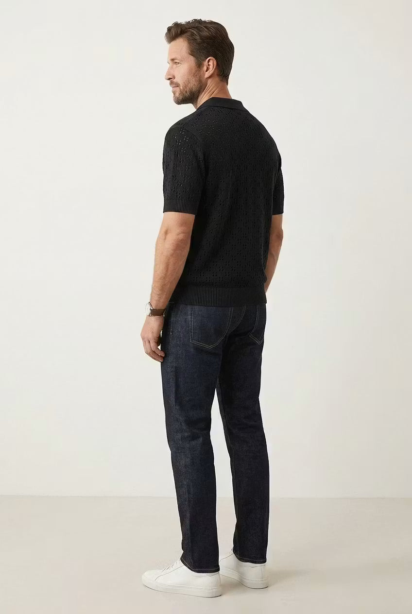 Riviera Perforated Tencel Polo