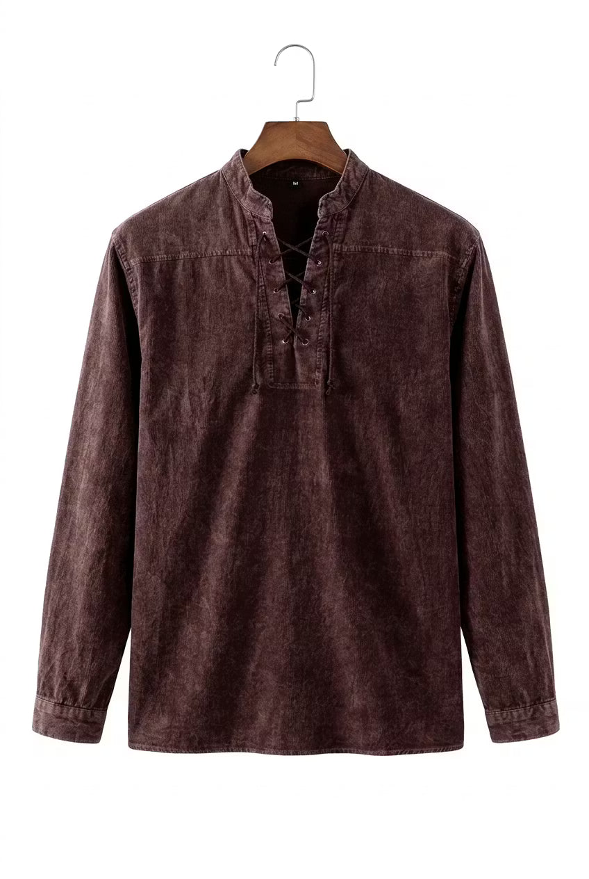 Harborline Lace-Up Henley Shirt