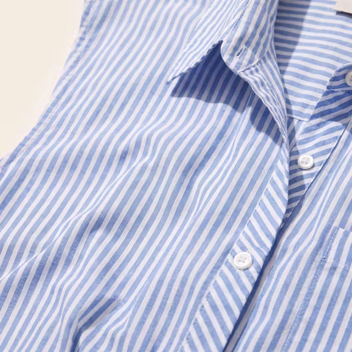 Elin Gestreepte Mouwloze Blouse
