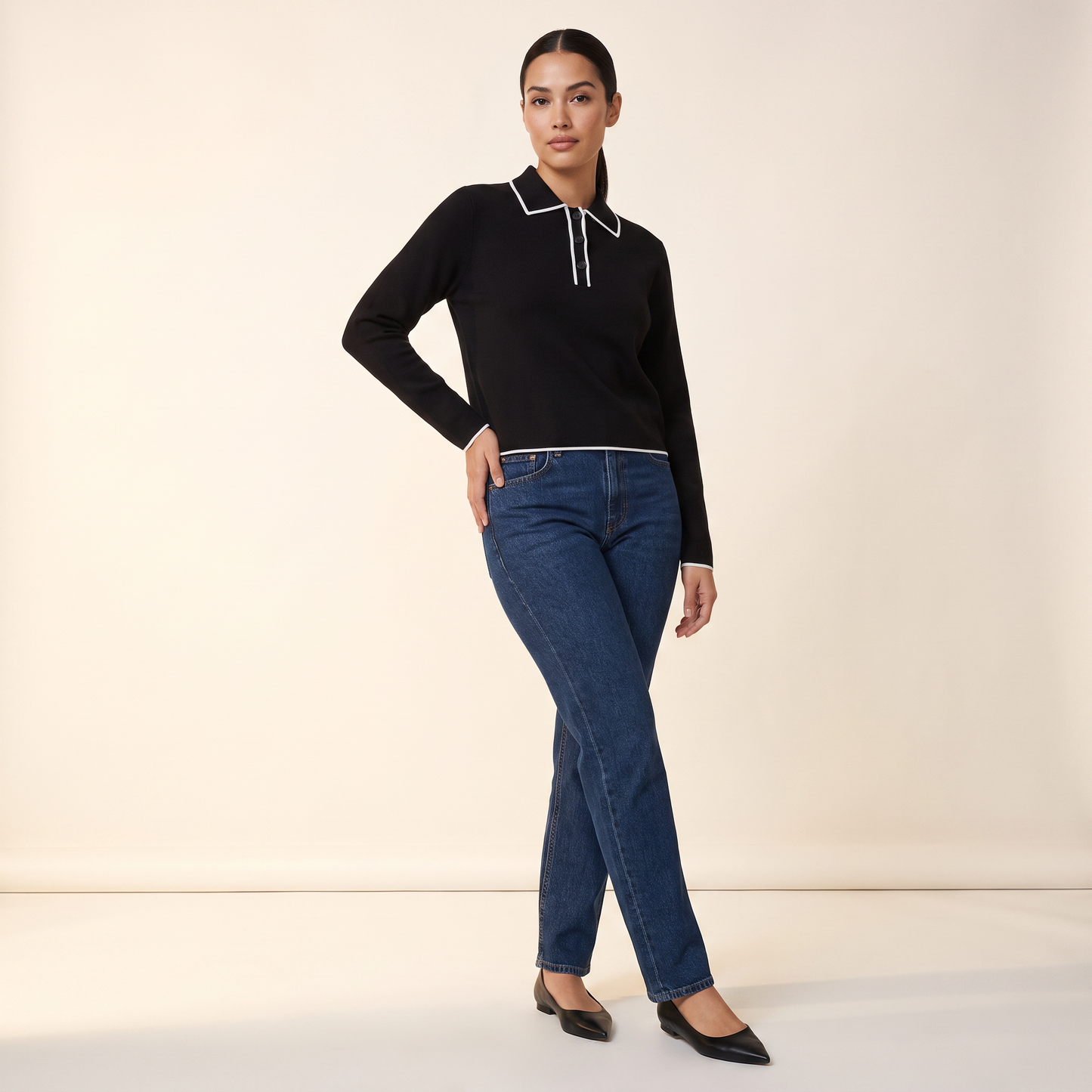 Eris polotop met contrasterende bies
