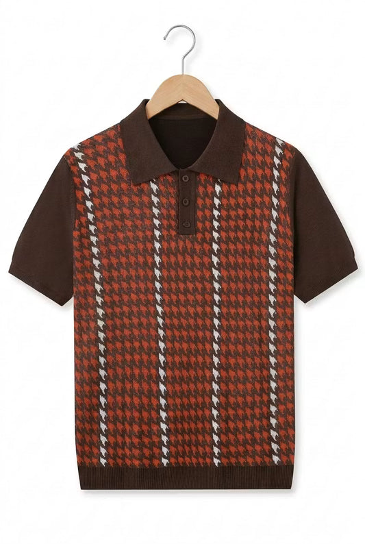 Monterey jacquard gebreide polo