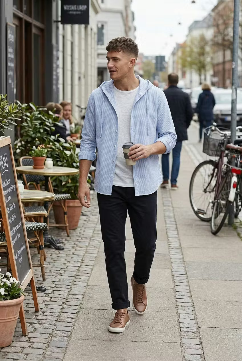 Bayview Hooded Stripe Shirt