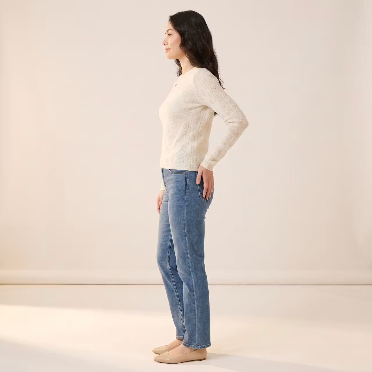 Alina Pointelle Gebreide Top