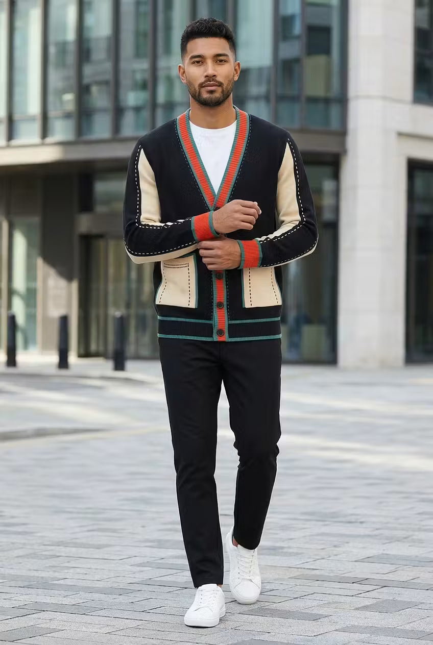 Monaco Contrast Trim Cardigan