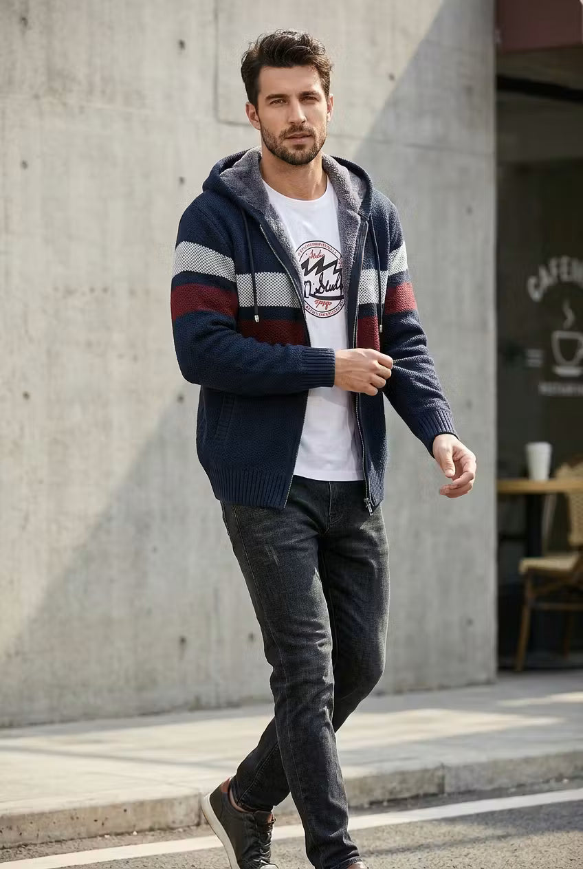 Northshore Stripe Zip Hoodie