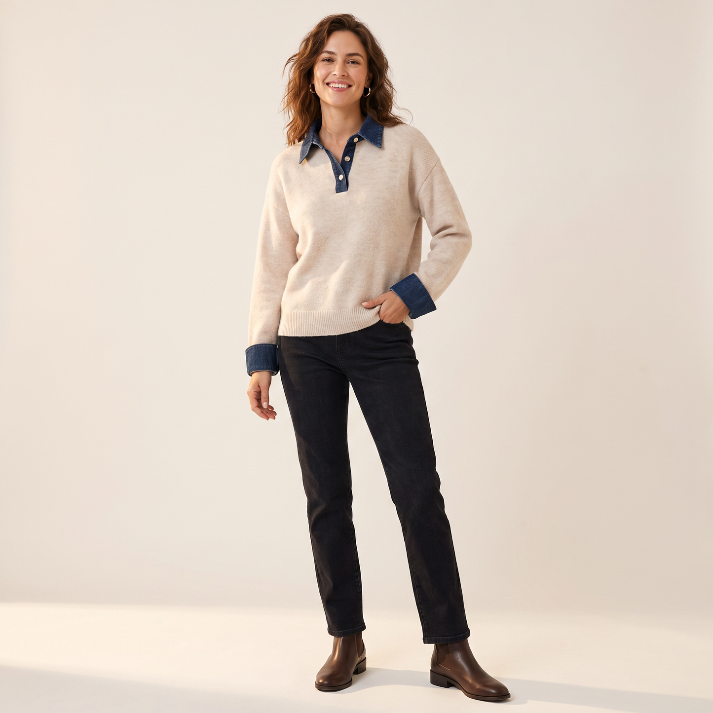 Celeste pullover met prinsessenmouwen