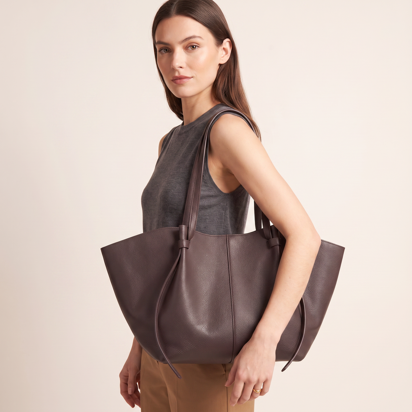 Tavira shopper van PU met panelen
