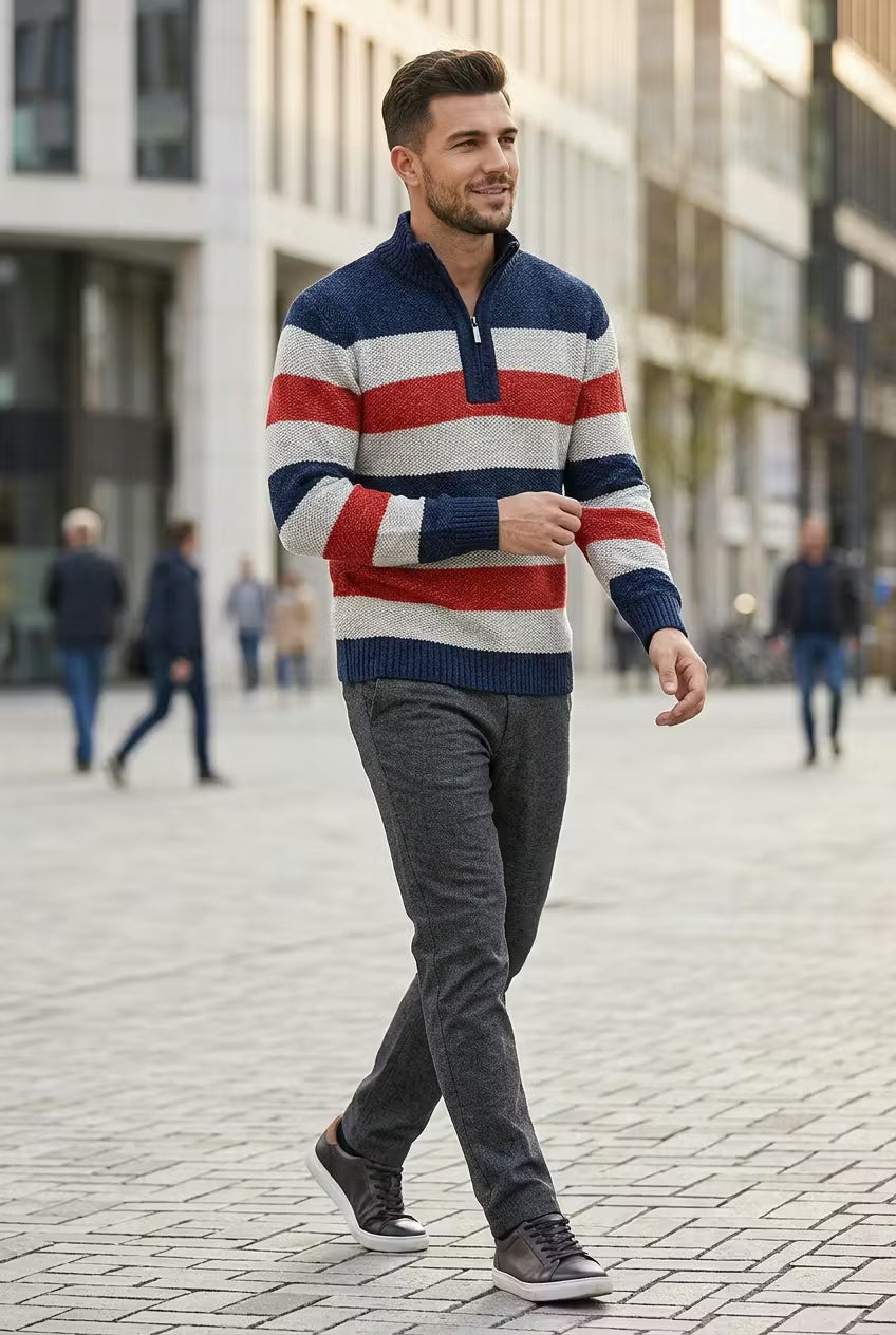 North Shore Stripe Quarter Zip