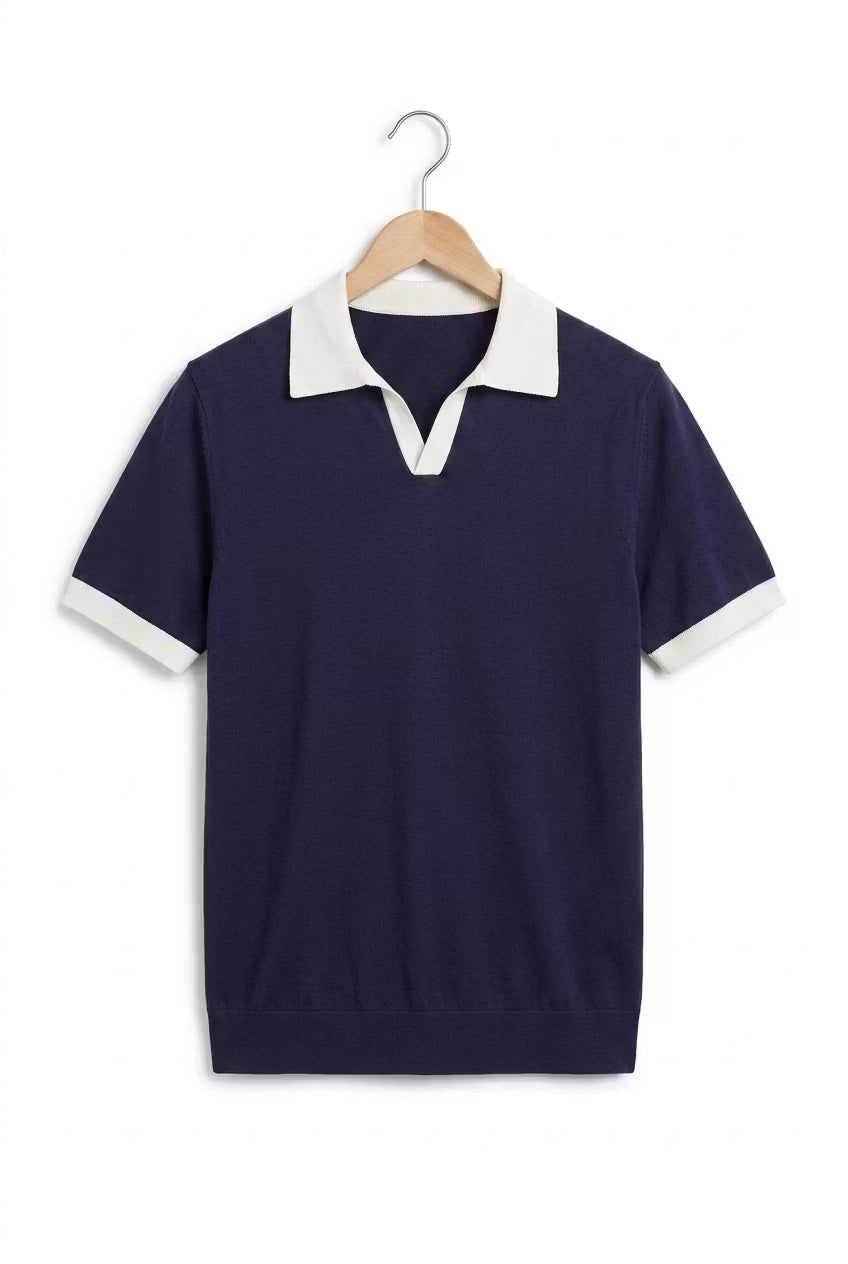 Langford Contrast Knit Polo