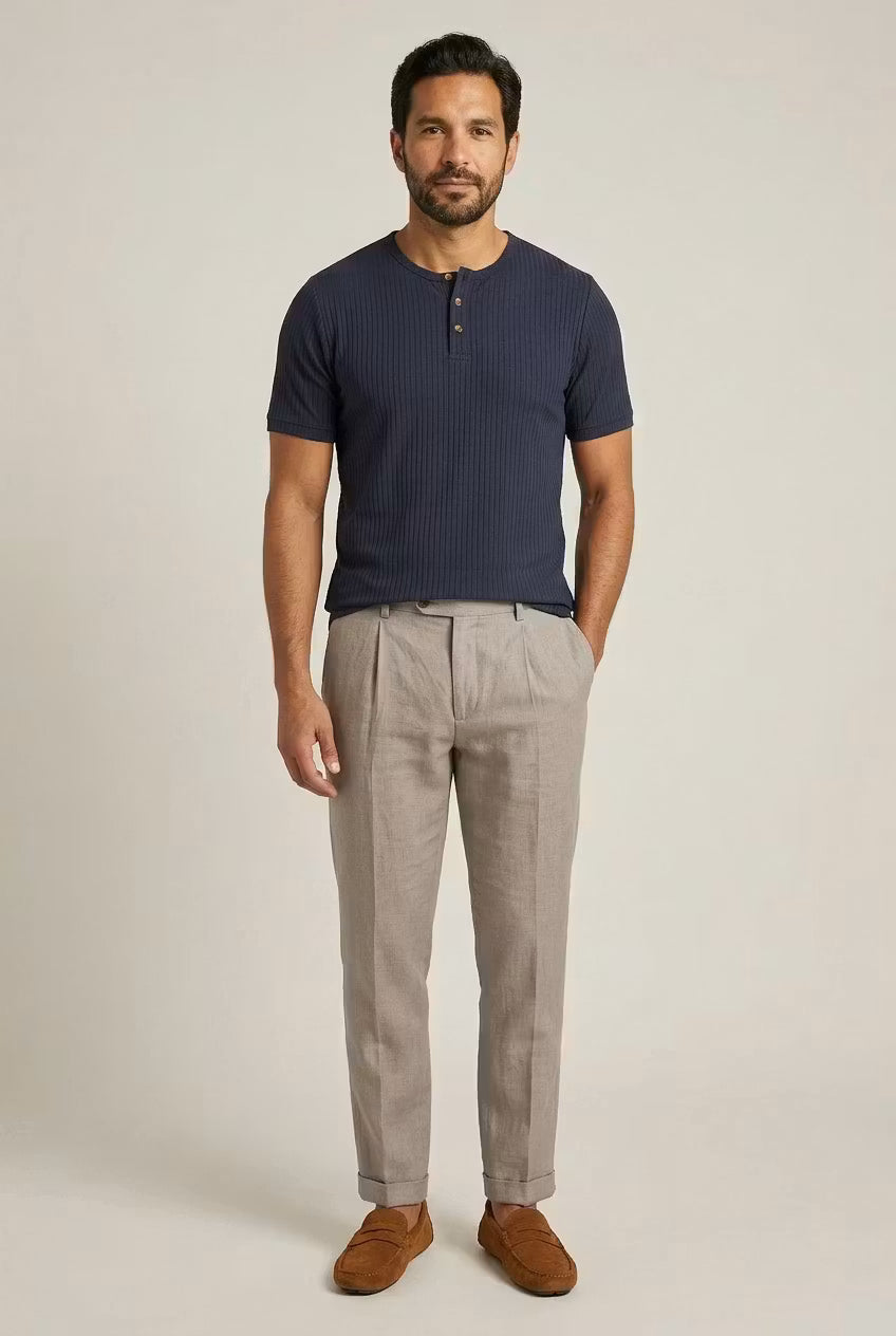 Weston Ribbed Henley Tee