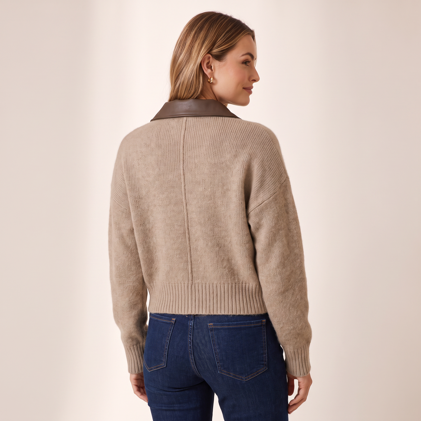 Isolde kort cashmere vest met rits