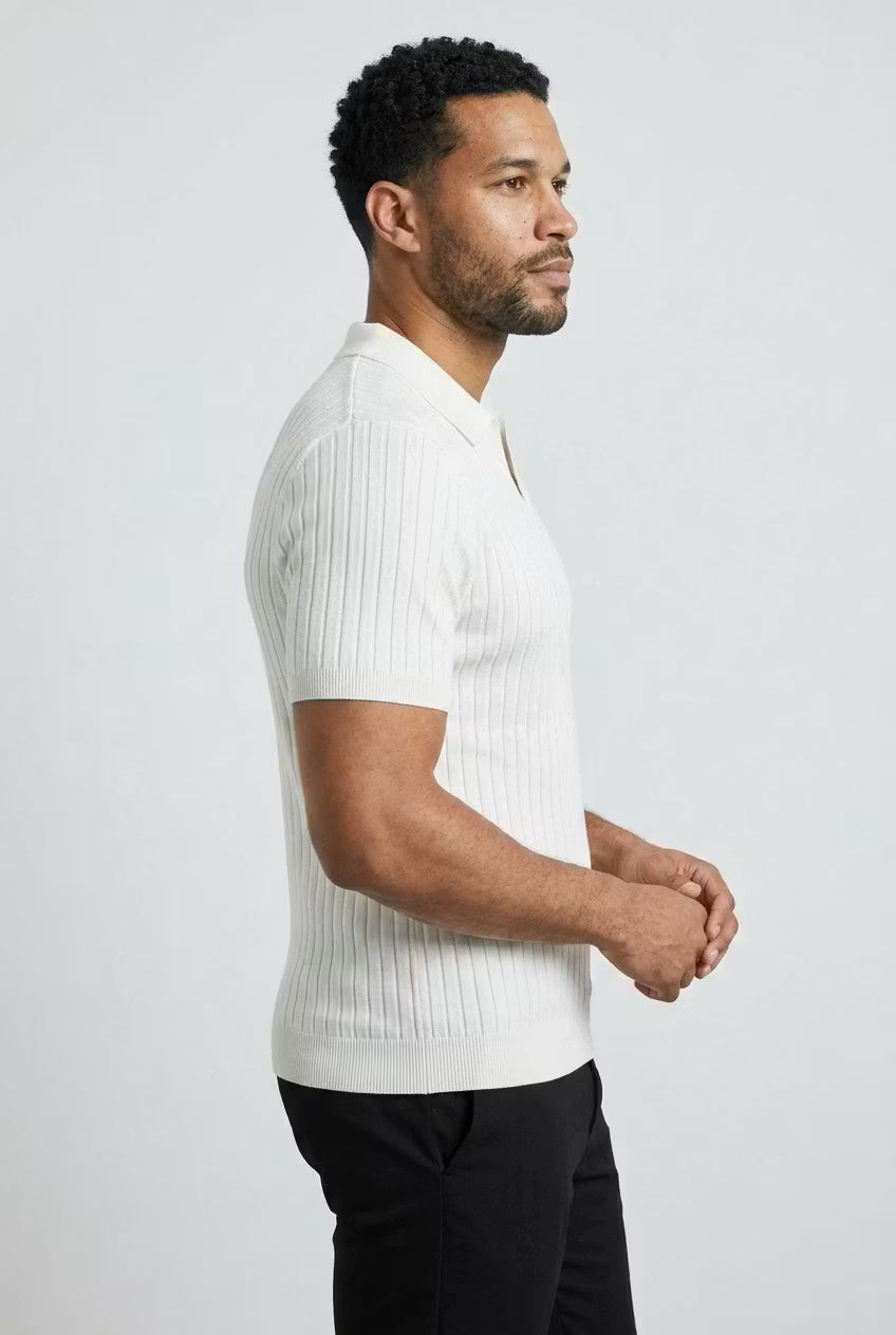 Harbour Line Ribbed Knit Polo