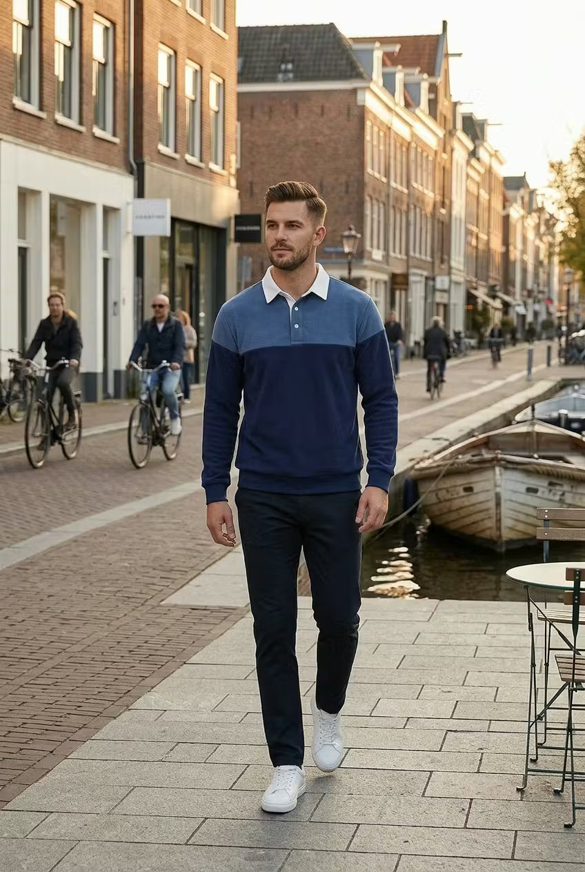 Harbour Block Polo Pullover