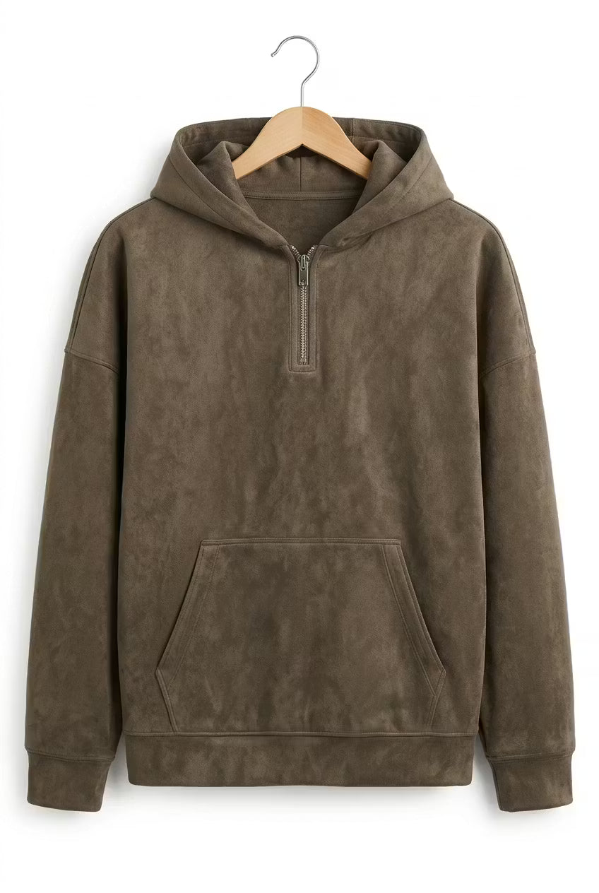 Stonewash Half Zip Hoodie