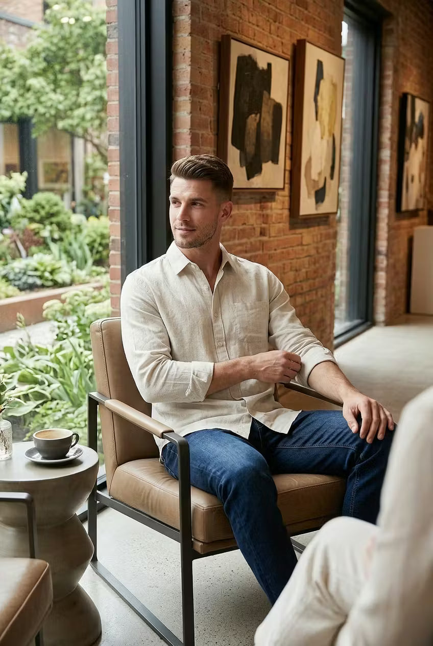 Sandbar Linen Blend Button Shirt