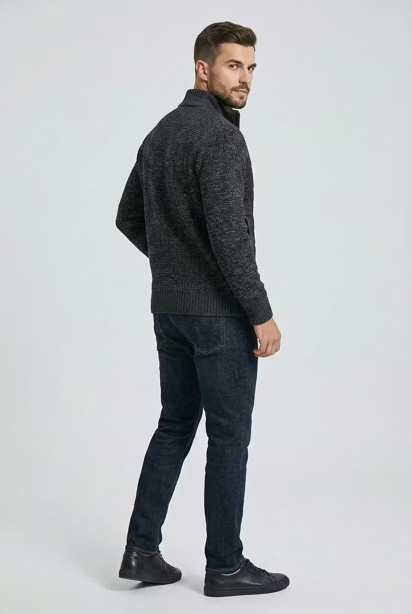 Northpoint Quilted Zip Cardigan