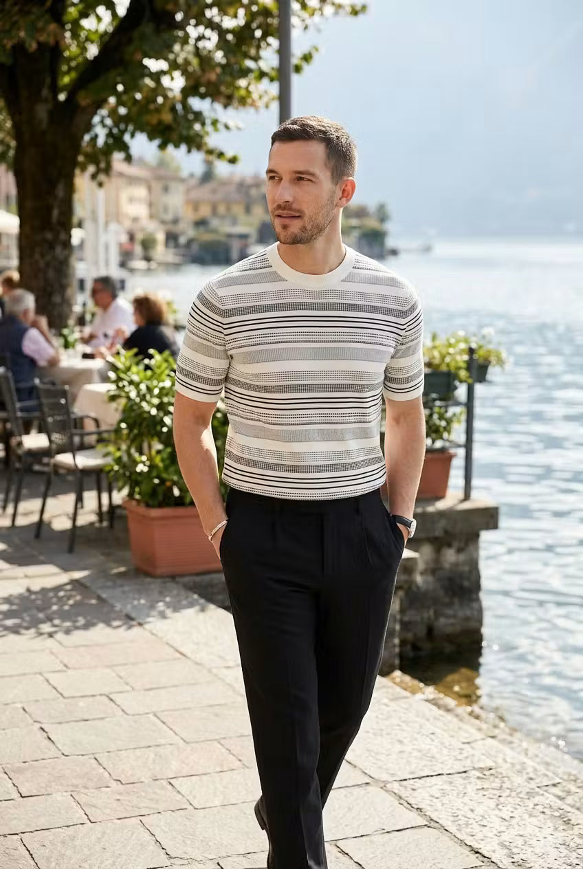 Westbrook Textured Stripe Tee
