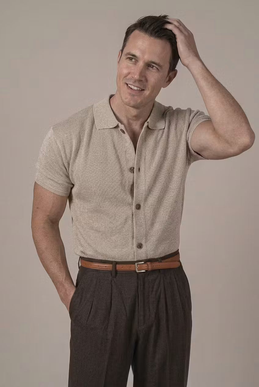 Riverton Textured Knit Polo