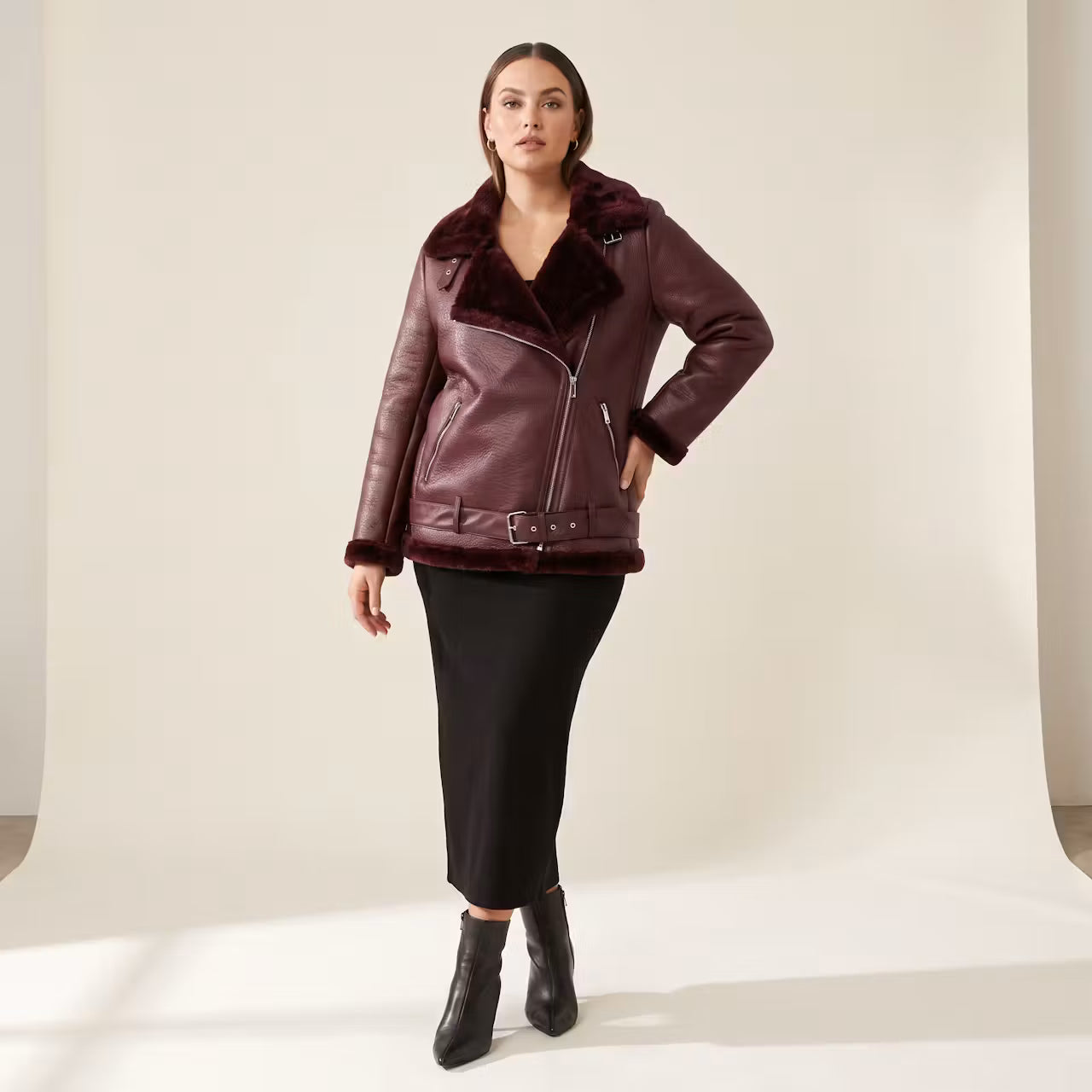 Sienna Aviator Jas met Ceintuur