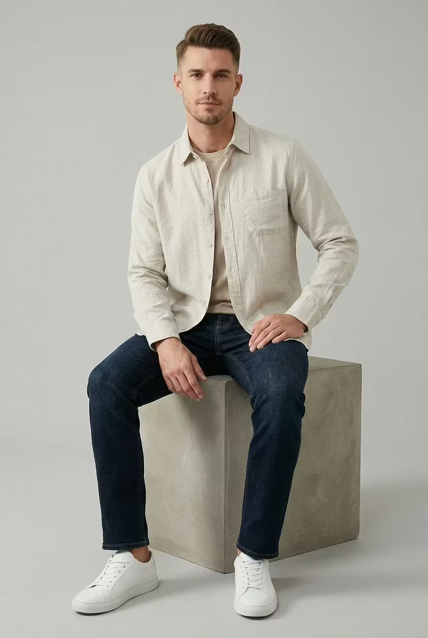 Sandbar Linen Blend Button Shirt